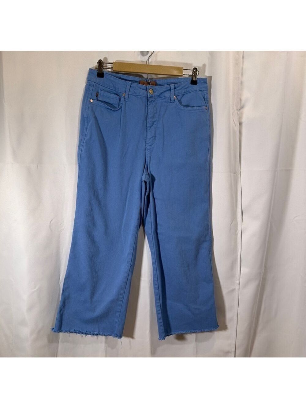 Judy Blue Cropped Wide Leg Jeans in Vibrant Blue